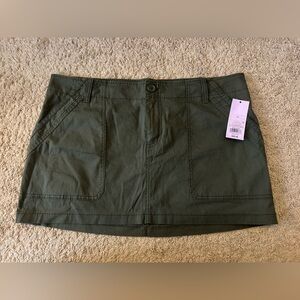 Olive Green Women's Cargo Skirt